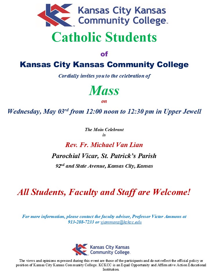 Join us for Mass! #KCKCCProud