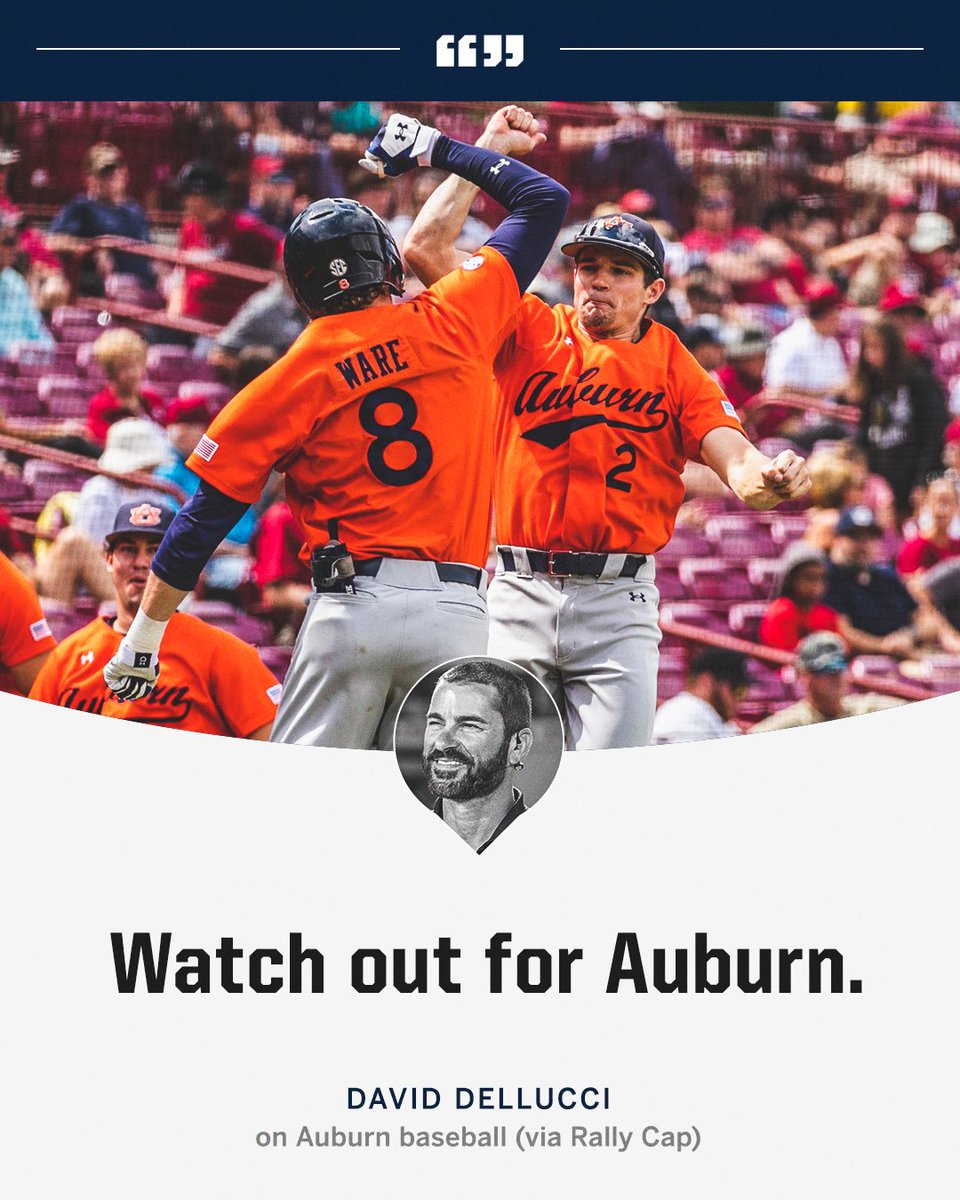 SECNetwork's tweet photo. ✅ Series win over Mississippi State 
✅ Series win at No. 3 South Carolina 

@AuburnBaseball is heating up 🔥 @DavidDellucci https://t.co/EblHnzUYJR