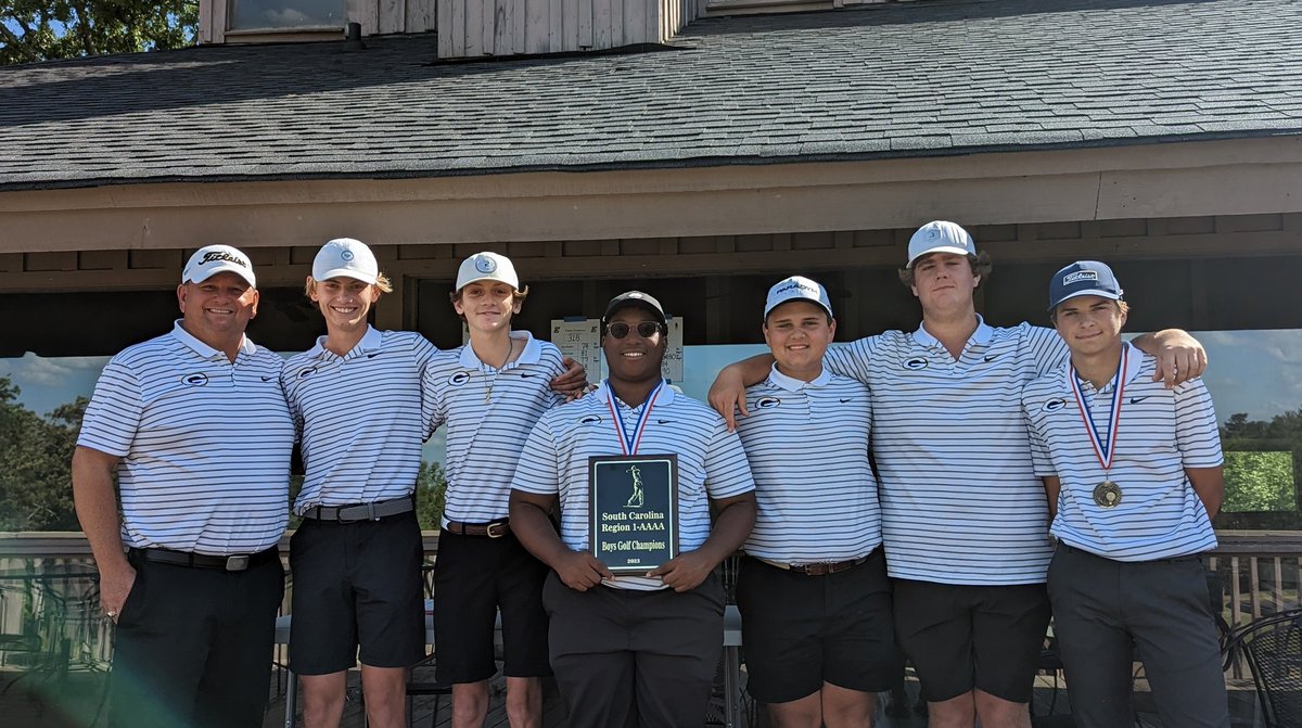 GHSeaglegolf's tweet photo. Brought home the Region Championship today! We shot 310 and beat Greenville in a one hole playoff! Thanks to @golf_westside for hosting. Go Eagles! @GhsHudson @GwdHighEagles https://t.co/wwHoiEdKL5