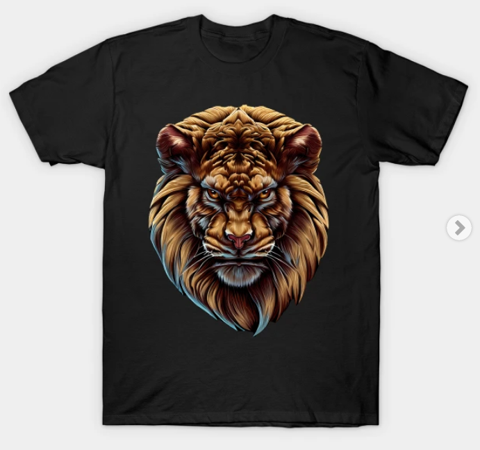 The lion illustration is the main focus of the design t-shirt teepublic.com/t-shirt/439769…   #LionDesignTShirt #WildlifeLovers #StylishGroup #RoarIntoStyle #FashionStatement #MeaningfulFashion #UnisexStyle #BlackTShirt #RealisticDesign #StylishIllustration #Fashionable #TShirtLove