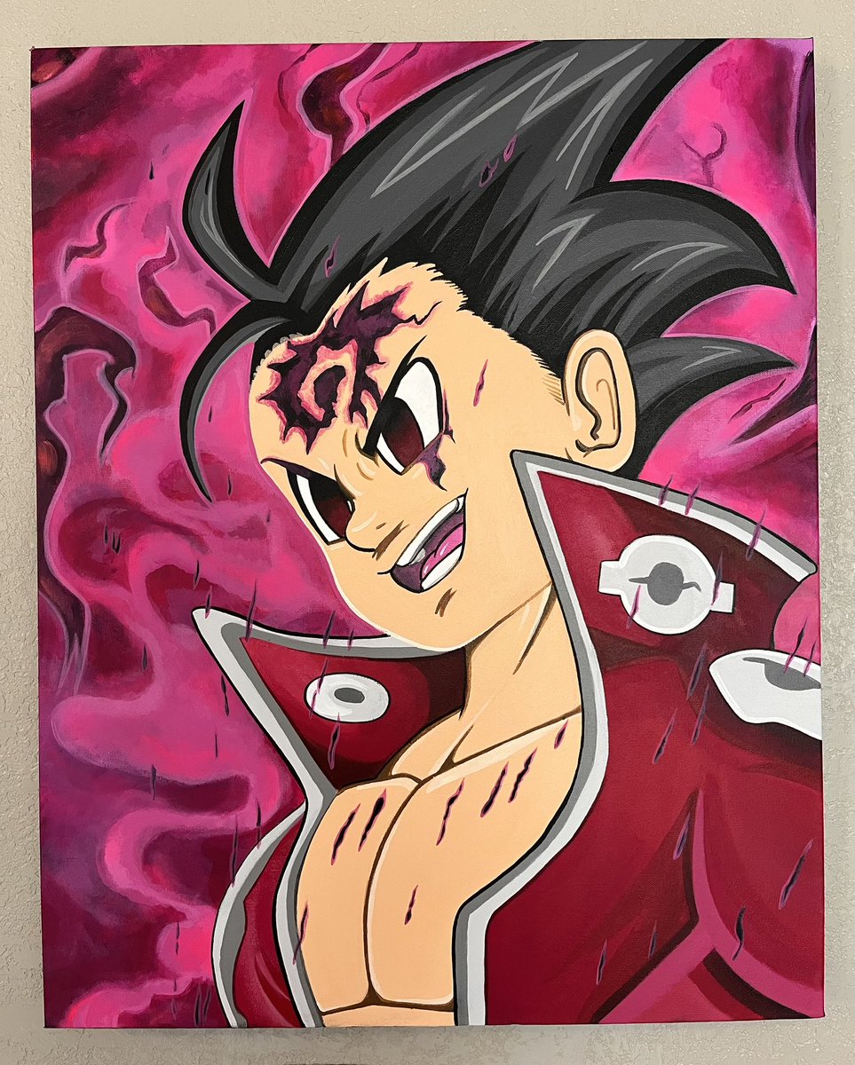 menchacaart's tweet photo. Finished this painting of Zeldris on canvas. #fanart https://t.co/Ww6GvjPIvC