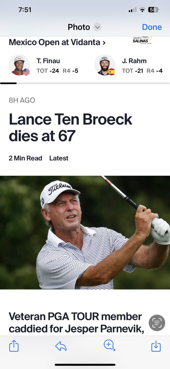 Very sad day for me and a lot of our golf family. Played many rounds with Lance in the 90's, Love you man!!! 😞😞😞