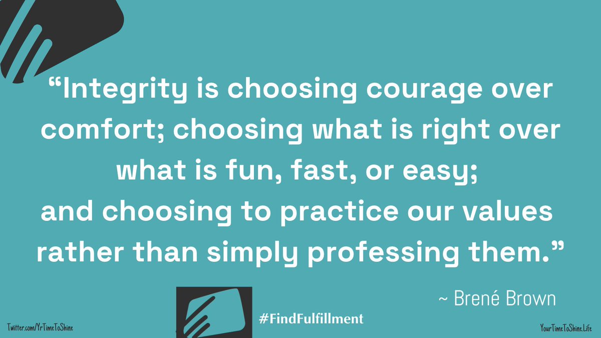 YrTimeToShine's tweet image. Integrity may not always be easy, but it sure does make us feel good about ourselves! Here’s to more of it! This week’s Coaching Theme: FULFILLMENT #fulfillment #fulfilment #Findfulfillment  #SelfFulfillment #PersonalGrowth #Purpose #LiveYourBestLife ❤️