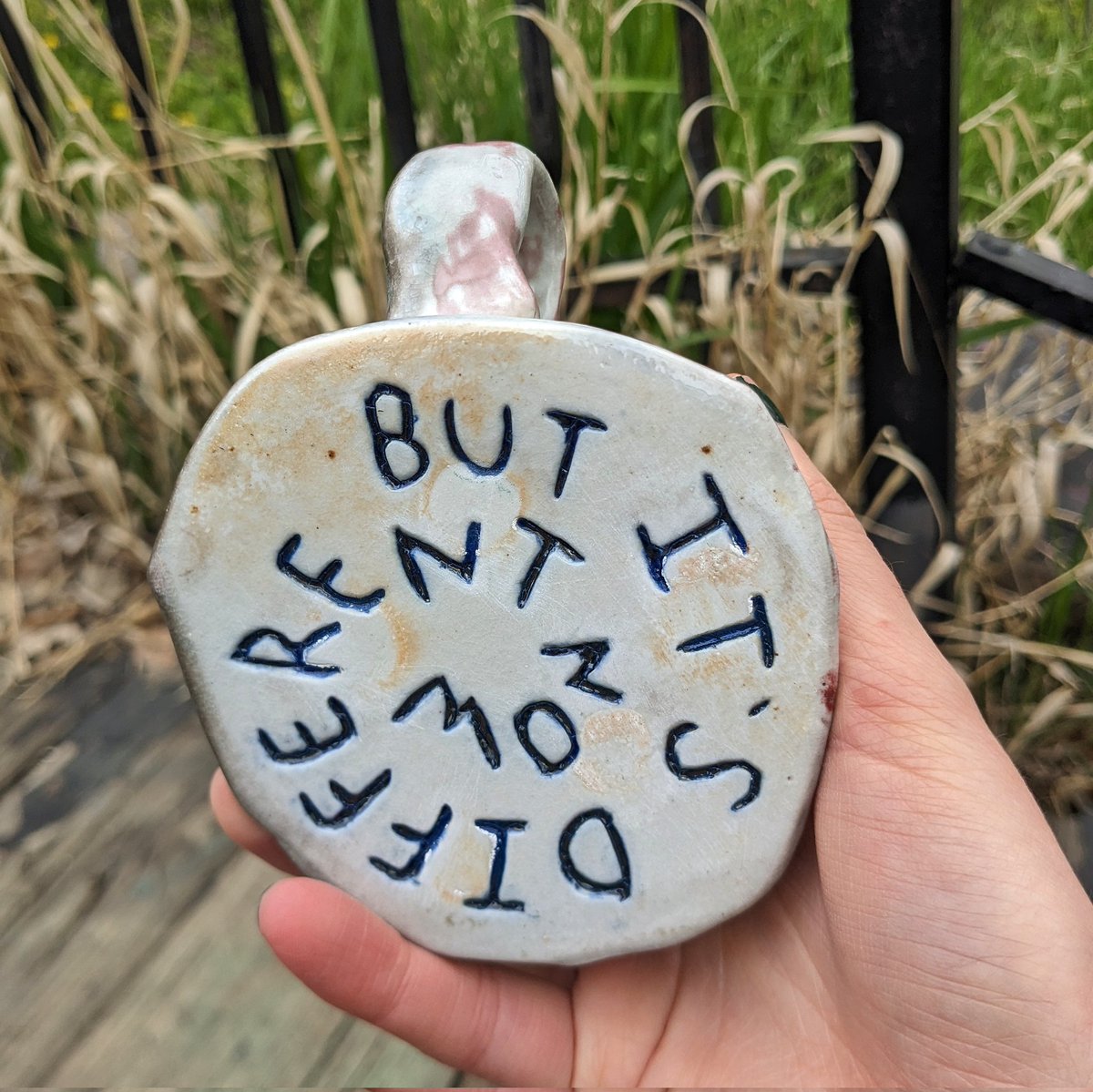 parker_crafts's tweet photo. had the @johnnyalligator mug refired! I still love it*, but it's different now 😉

*I like it a lot more now actually! Check out those pink spots! https://t.co/3n49o0GXl2