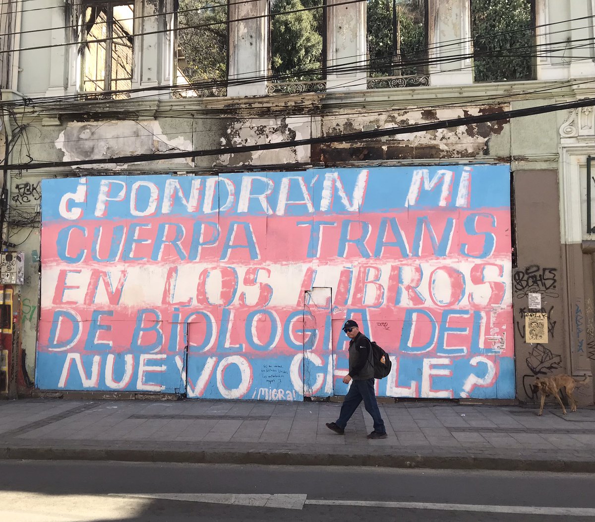 [•] calles de valparaíso _
1.5.23
.
#valparaiso #muralismo #cityscape #trans #streetart #chile #nobinario 
los muros hablan #fotocallejera