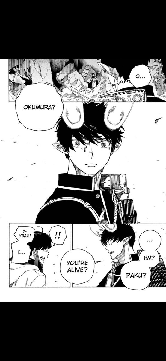 Itsme_toni_13's tweet photo. WHAT DOES THE LAST FUCKING PIC MEAN I NEED ANSWERS WHAT THE FUCK HAPPENED I CANT KEEP WAITING A MONTH FOR EACH RELEASE IM DESPERATE #AoNoExorcist #BlueExorcist #chapter140 https://t.co/Nbmp6l4C9x