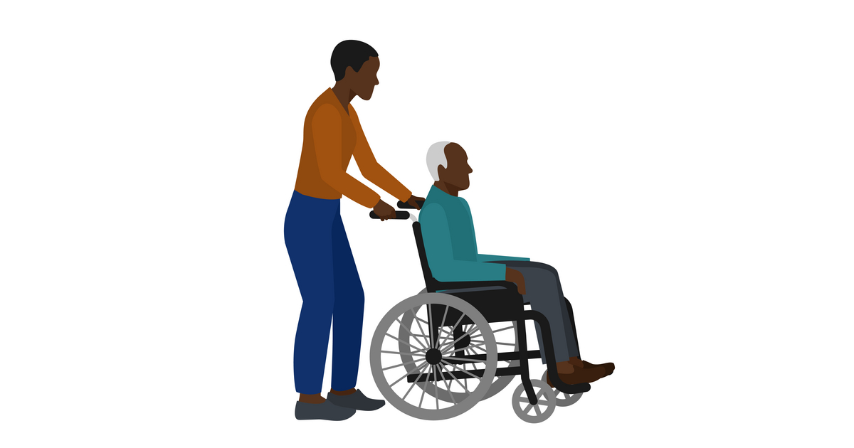 NatBasil's tweet image. Latest Sold @VectorStock young black woman walks with elderl man #VectorStock vs2.page.link/fFHX