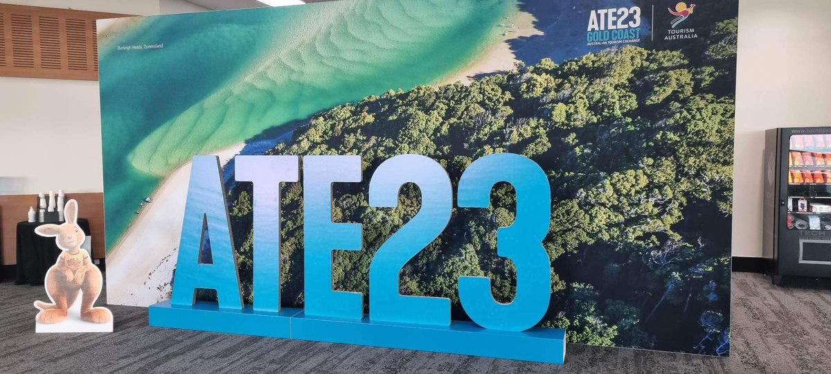 MVRattler's tweet photo. 43rd Australian Tourism Exchange (ATE)

4 days with 2300 attendees in 45000 appointments (623 buyers from 32 countries meeting 576 seller orgs). Showcasing our rail experiences &amp; the Gympie region.

Thanks to @Australia @teqld @destgc @sunshinecoastoz 

#maryvalleyrattler #ate23 https://t.co/1xZ1b81eyT