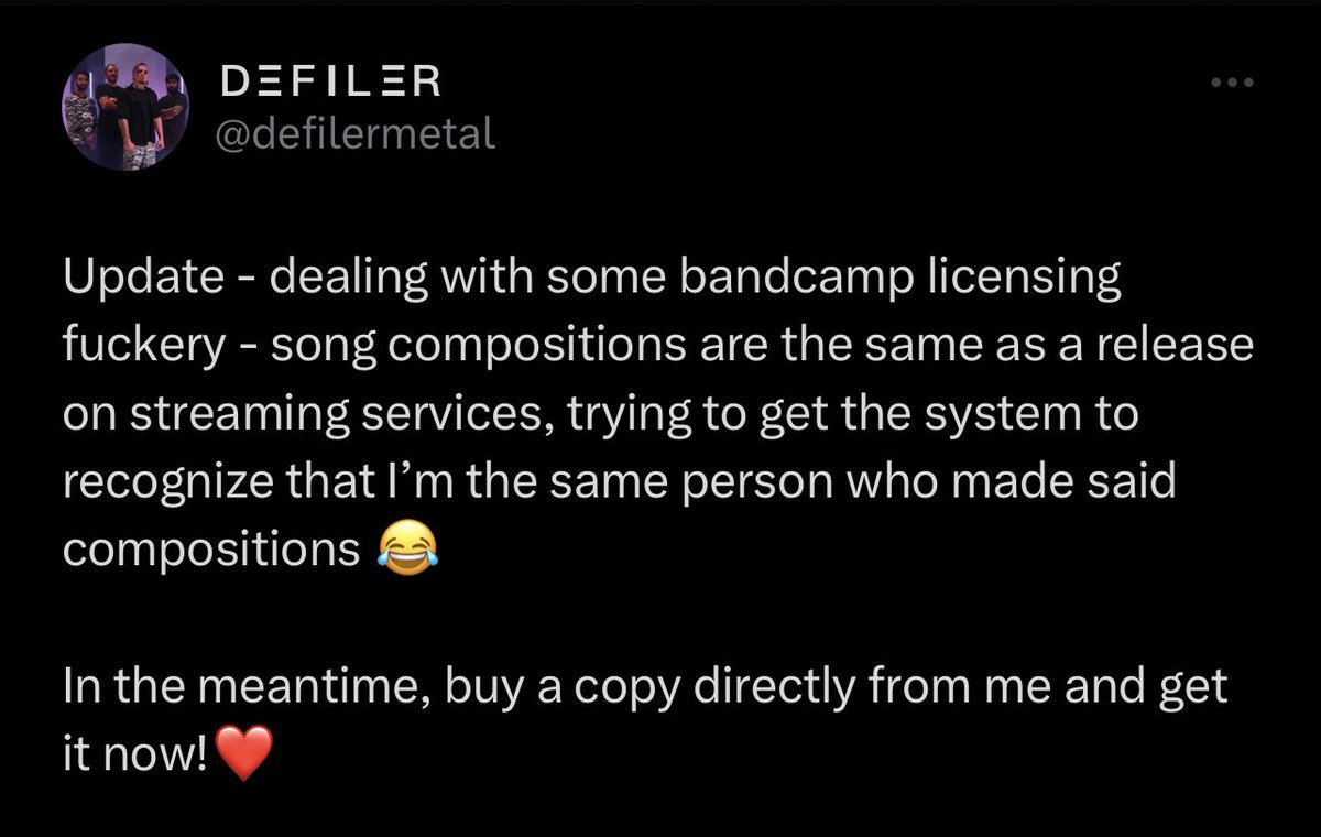 Not only will buying direct mean that you get the album instantly, but it’s also higher quality! (Had to upload 44.1k Hz files to bandcamp, sending 48k Hz files to everyone myself)