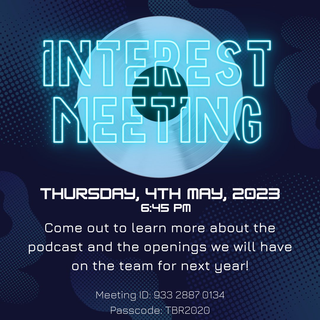 thebluerecord's tweet photo. Your chance is here: Join us for our informational meeting this Thursday, May 4th, at 6:45 PM. The application for New Team Members is open at https://t.co/KvWxDfODAI, and you can find the information for the zoom on this flyer https://t.co/w5GZgGu3Ek