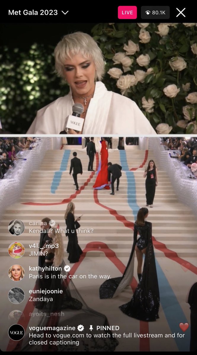 “Paris is in the car on the way.” - Kathy Hilton commenting on Vogue’s IG Live of the #MetGala red carpet 😩