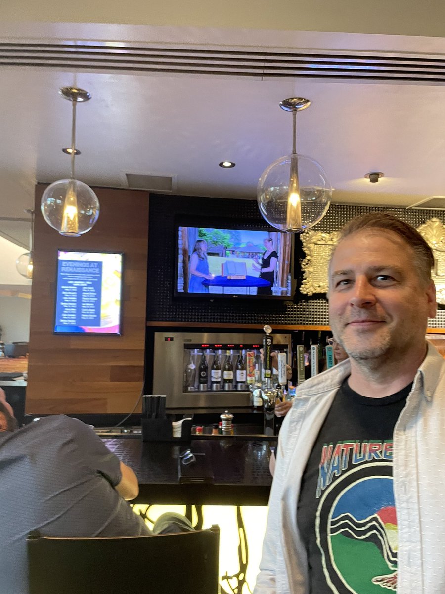 Waiting in hotel lobby bar and <a href="/StanBystrowski/">Stanley Bystrowski</a> got to watch <a href="/DevonEastland/">Devon Eastland</a> on <a href="/RoadshowPBS/">Antiques Roadshow</a> #antiquesroadshow #meta