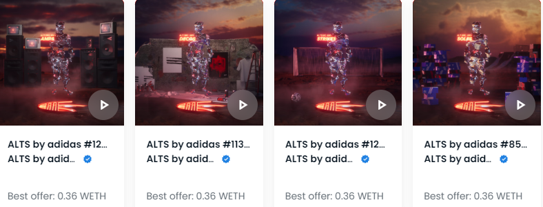 JoyboyCrypto92's tweet image. My ALT[er] EGOS by @indigo_herz #ALTSbyadidas. Loving my collection. Got #Decos and #Soles through using  my 2 universal Keys and now with reveal got one #AMPS and one #STRIKES. Over all I am happy with what I got. LFG @adidasoriginals. Lets go to Mars and beyond❤️‍🔥🚀🌜