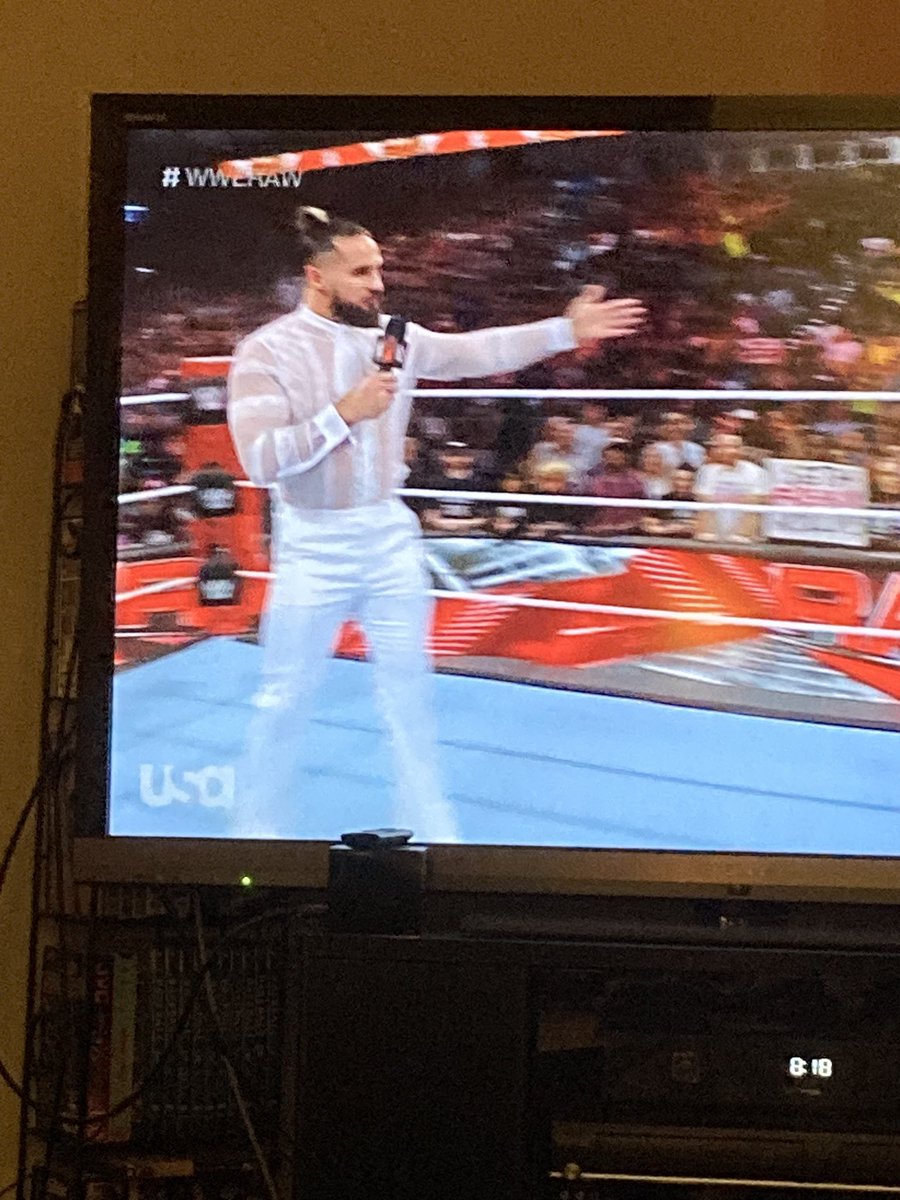Why’s this man always wearing something ridiculous? #WWERaw