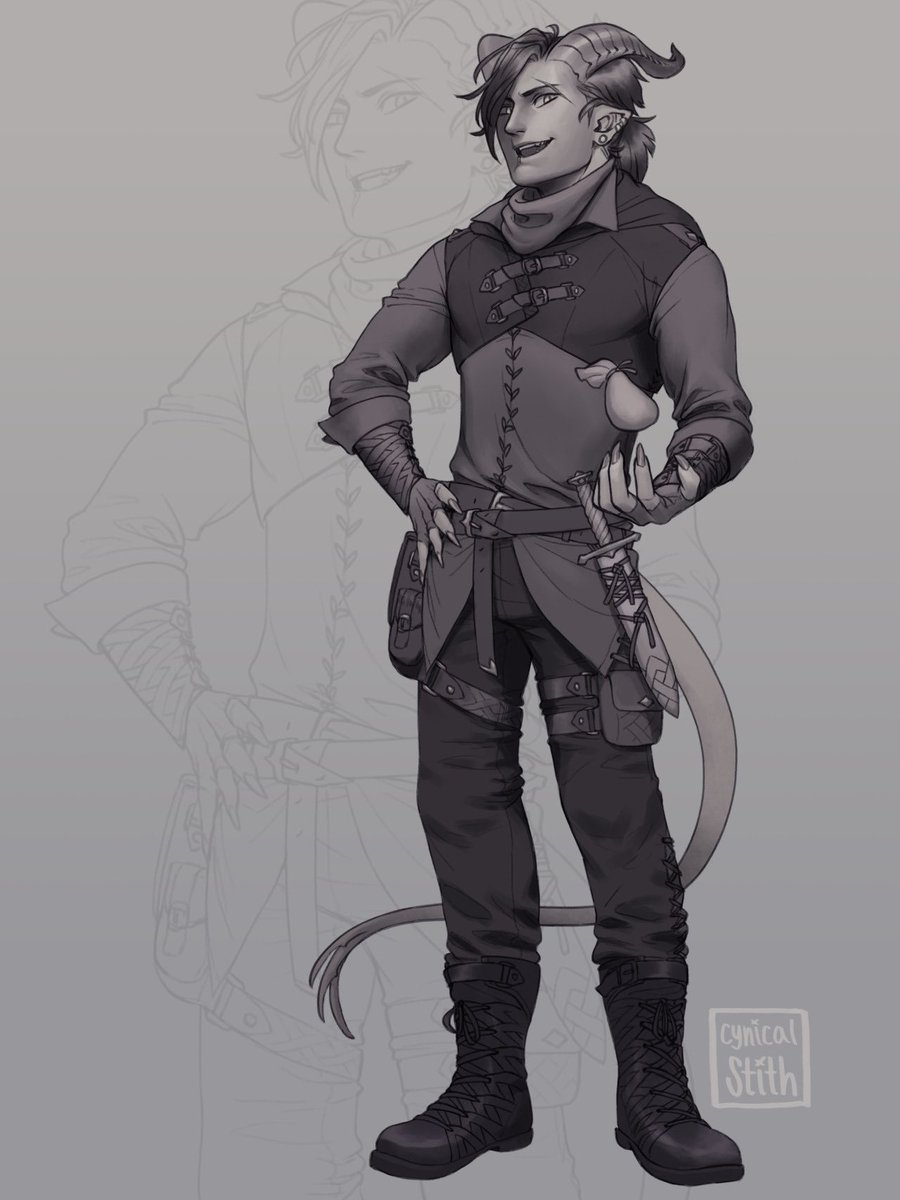 Blood_and_hexes's tweet photo. “Pardon me… sucker.”

😈Raum L’oridi
😈devious tiefling Rogue with family issues
😈open to random starters and plotting 
😈Multiverse and OC friendly
😈occasional lewd and mature content 
😈shipping open 
😈art by Cynical stitch on tumblr https://t.co/8QTf7XMqLW