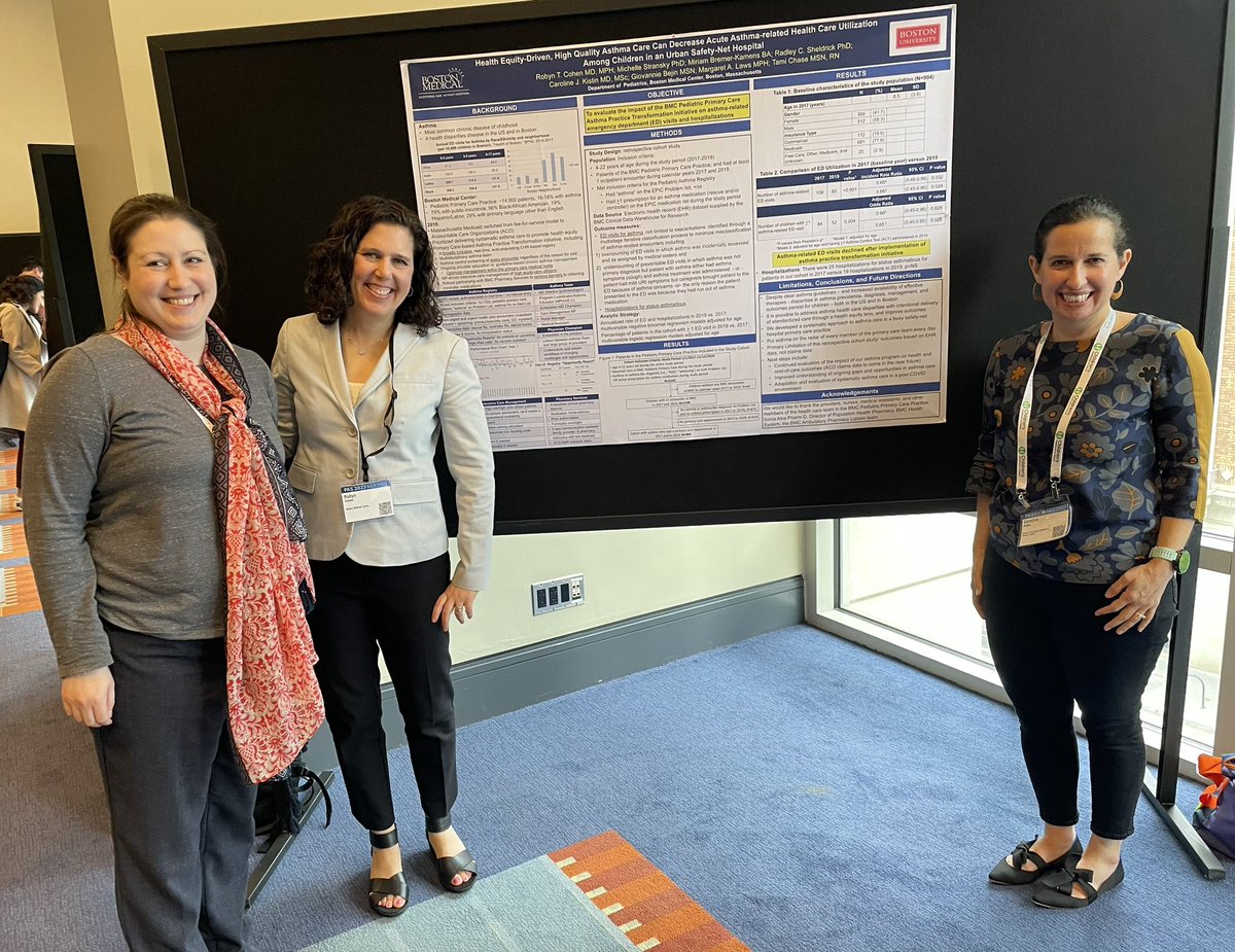 Proud to present how being intentional about systematic high quality care by awesome primary care #pediatricians can move the needle on #asthma outcomes - even in safety net hospital clinic 👏🏼👏🏼👏🏼 @The_BMC #healthequity