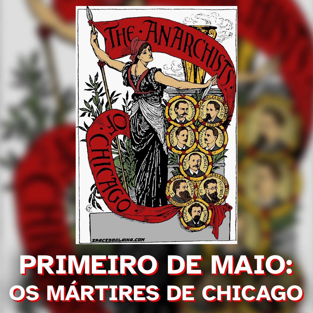 acervorevolucao's tweet photo. Estabelecido em 1891 pela II Internacional Socialista, o Dia Internacional do Trabalhador remete ao evento que resultou na condenação de 5 líderes anarquistas a execução por enforcamento e na prisão de outros 3. 🧵
[+] https://t.co/eMHggiah8C