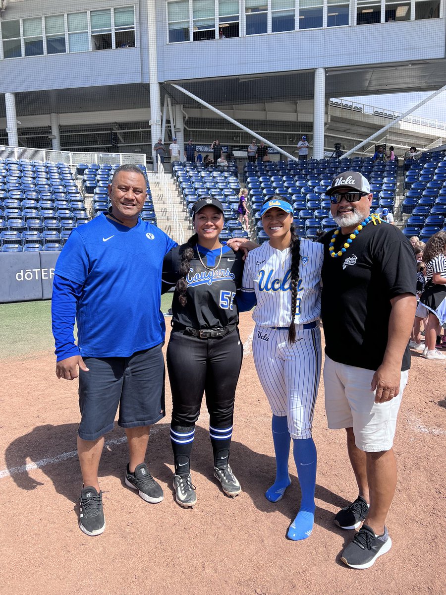 EEpenesa's tweet photo. Finally I got a chance to watch my 2 softball super star nieces @MeganFaraimo & @UCLASoftball , @aye_mafa & @byusoftball play softball vs each other🤙❤️ Super proud of you both keep working hard & have an amazing rest of the season🙏💪❤️ Love seeing my family #Faraimo #Epenesa https://t.co/3lSIDXOkYp