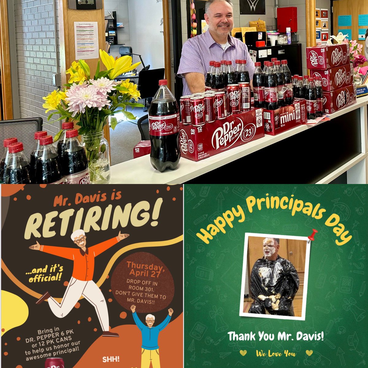 WISN had a fun time today celebrating our wonderful principal. Happy Principal’s Day, Mr. Davis!  Thank you for all that you do for WISN.  #WISNfamily