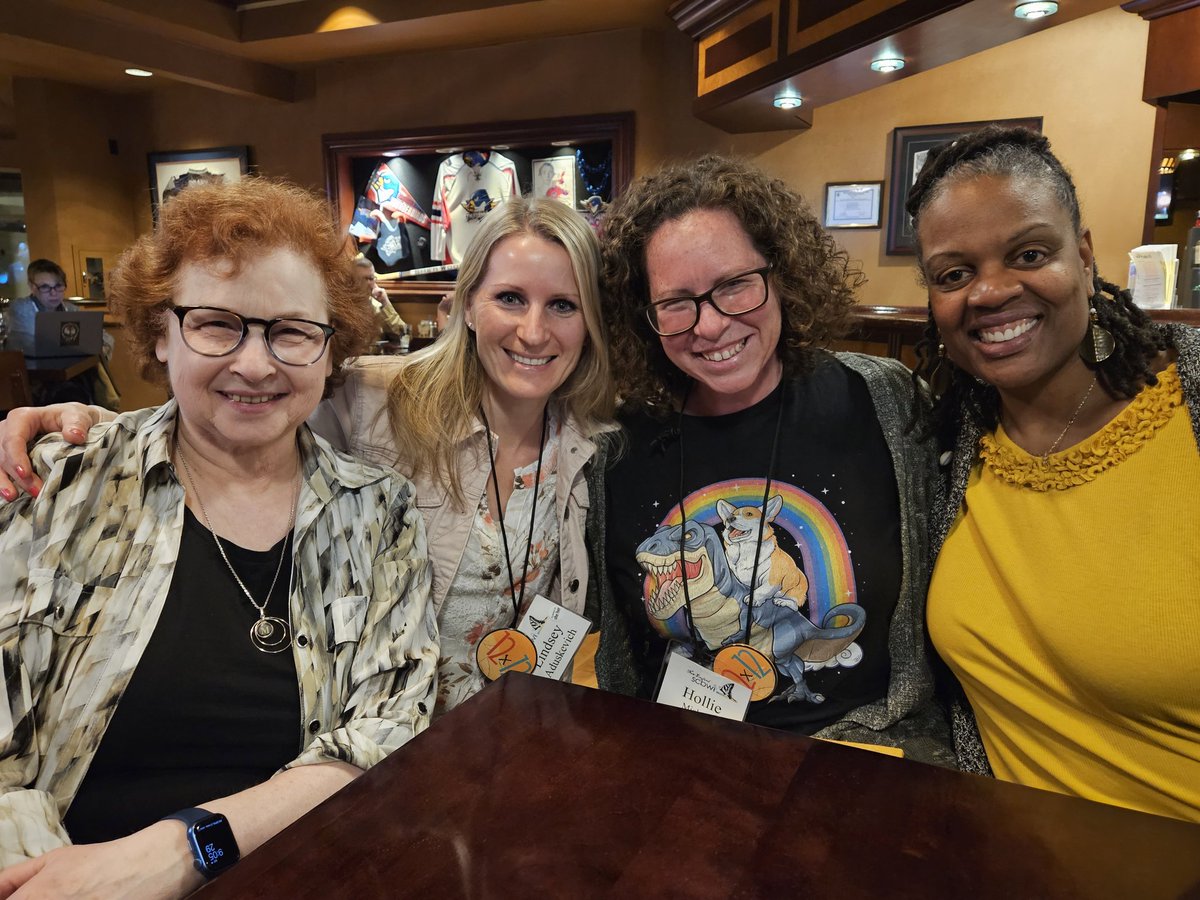 LAduskevich's tweet photo. Absolutely LOVED every minute of the NESCBWI Time to Stretch conference. It was an incredible event made even more special by the presence of my critique group. @valerie_bolling @MNW51 @hbmichaels #scbwi #12x12pb @nescbwi https://t.co/NRKegaNEuW
