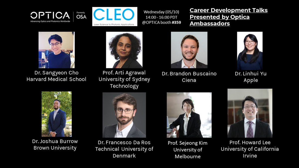 Joshua Burrow (@joshuaaburrow) on Twitter photo Students & early career prof at 2023 <a href="/CLEOConf/">CLEO Conference</a>. Stop by the Optica booth next Wedn from 2-4PDT to hear from academic & industry shooting stars. We'll discuss career development in both academia & industry and listen to students' concerns & think together to answer your questions Students & early career prof at 2023 <a href="/CLEOConf/">CLEO Conference</a>. Stop by the Optica booth next Wedn from 2-4PDT to hear from academic & industry shooting stars. We'll discuss career development in both academia & industry and listen to students' concerns & think together to answer your questions