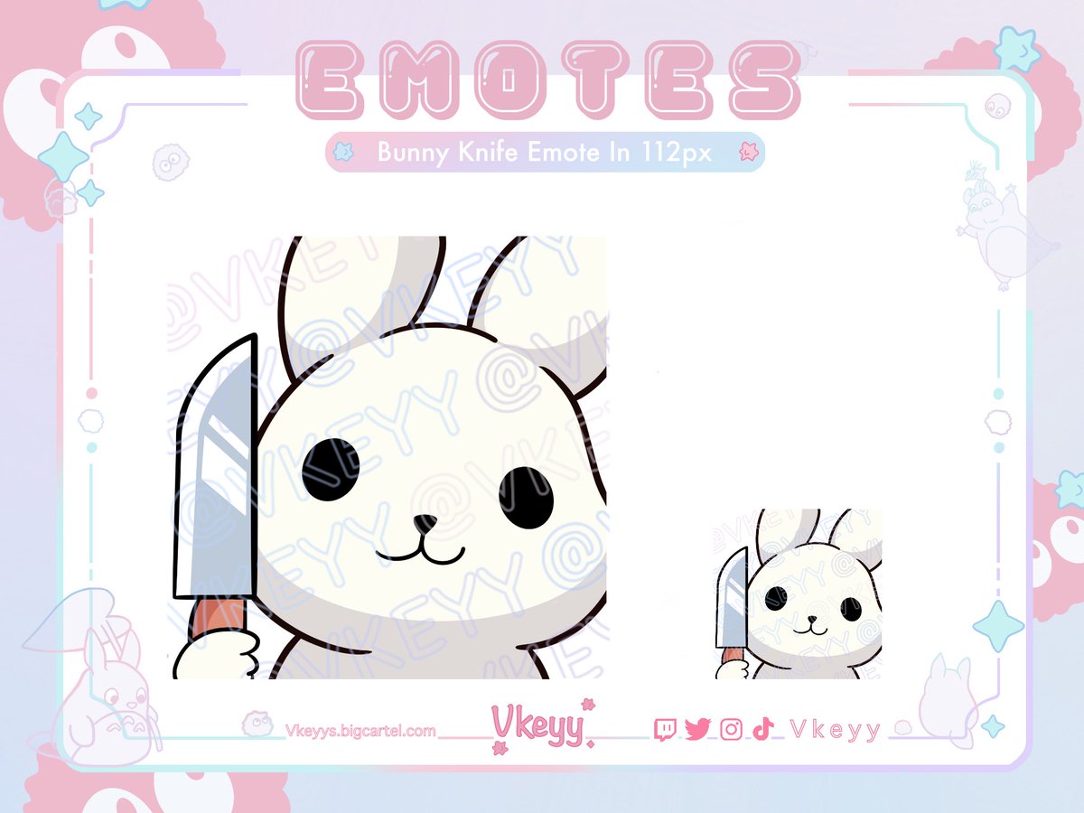 Vicitinii's tweet photo. Do you want some cute bunny emotes?☺️
➡️ https://t.co/l4btjBpkq5
➡️ https://t.co/PXgQ6t5bYA
#twitchaffiliate #twitchemotes #emotes #emoteartist #emoteart #emotecommissions #emotes #art #drawings #artist #twitchprime #bunny #bunnyemote #emoteartist #emotecommissionsopen https://t.co/JuWONMHw57
