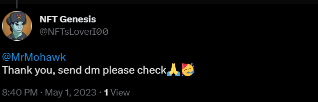 MrMohawk's tweet photo. Everyone shame this idiot who tried to steal @NFTsLover100's giveaway win by changing his name as soon as winners were picked.

Despicable! @Stratwart https://t.co/ZWn8c20Jp3