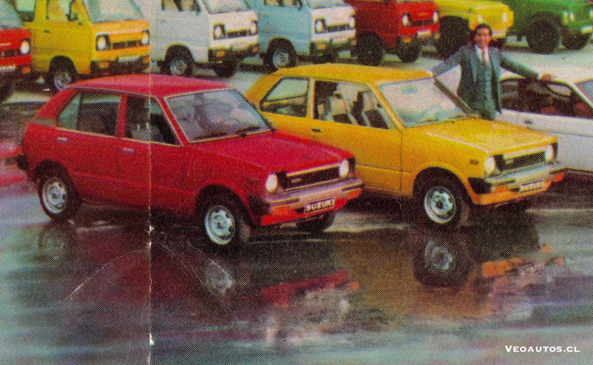 VeoAutos's tweet photo. Suzuki Chile 1981, año en que se comercializan 8.085 automóviles, 15.325 utilitarios furgón y minivan, 1.896 Carry pickup, 952 4X4
Más info ➤https://t.co/NX0qhqLeda
#fronte800 #fronte550 #carryst90 #lj80 #cervo @SuzukiChile_ @addict_car @thecarfactoids @RiveraNotario https://t.co/1M4l51oLe9