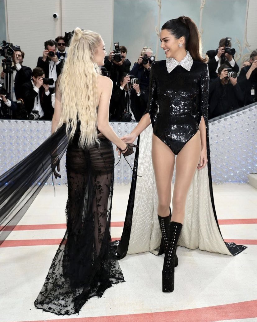 Gigi Hadid and Kendall Jenner at the 2023 #MetGala