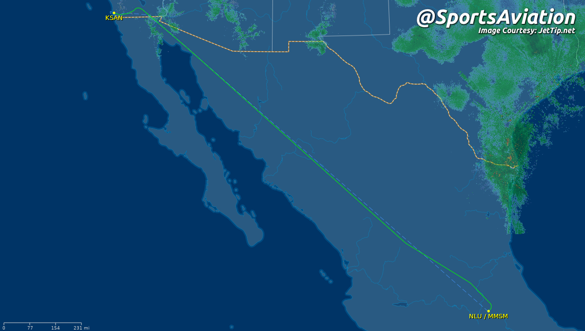 ⚾️ San Diego Padres (@Padres) #BringTheGold 🆚 2-0 vs. San Francisco Giants #SFGiants #MexicoCitySeries ✈️ N652DL | DAL8885 | B752 🛫 NLU - 9:04 pm CST 🛬 SAN - 11:10 pm PT 📡 Tracking: jettip.net/airport/ksan/1…