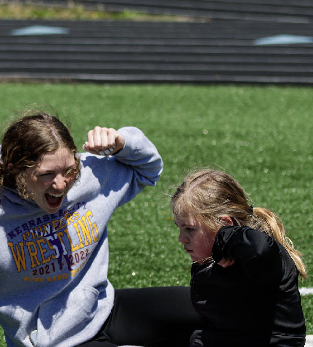 NebCityTrack's tweet photo. We hosted Hayward for their meet today, displaying great leadership as athletes and school reps. There is value in belief in oneself, picking up a teammate who needs it, encouraging another to finish the race, or cheering on your team. A great example of PiONEer FAMILY! https://t.co/n0uFrRfWo3