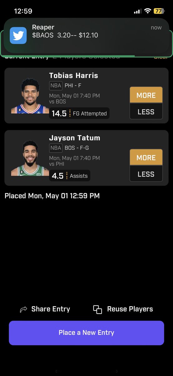 CashPropsLLC's tweet photo. 💰 Cash 4 power twos posted by @EyeQe today. Put some respect on his name 😤😤 #GamblingTwitter #PrizePicksNBA #NBAPlayoffs https://t.co/A6OpqUlRqx