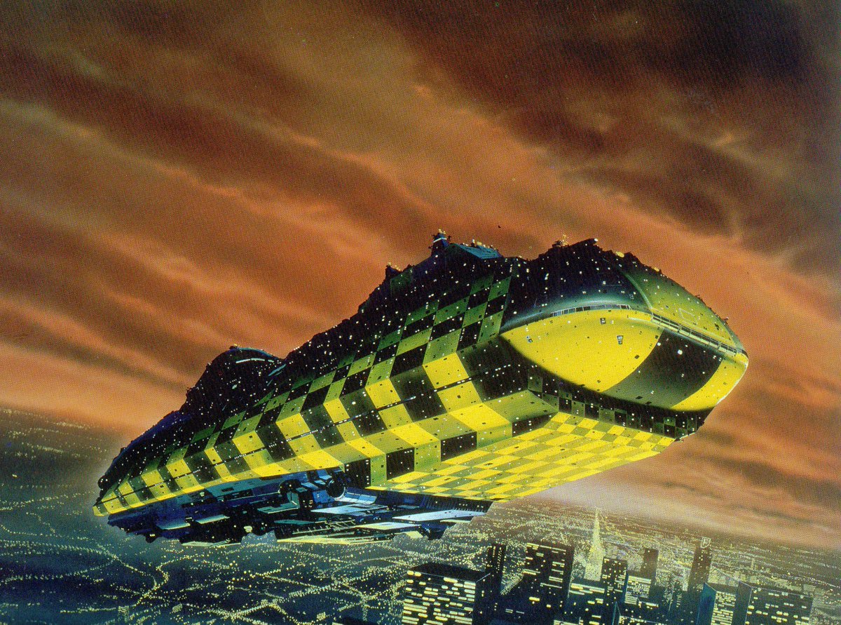 From: Marc Miller's Traveller (core rule book). 
Artist: Chris Foss.