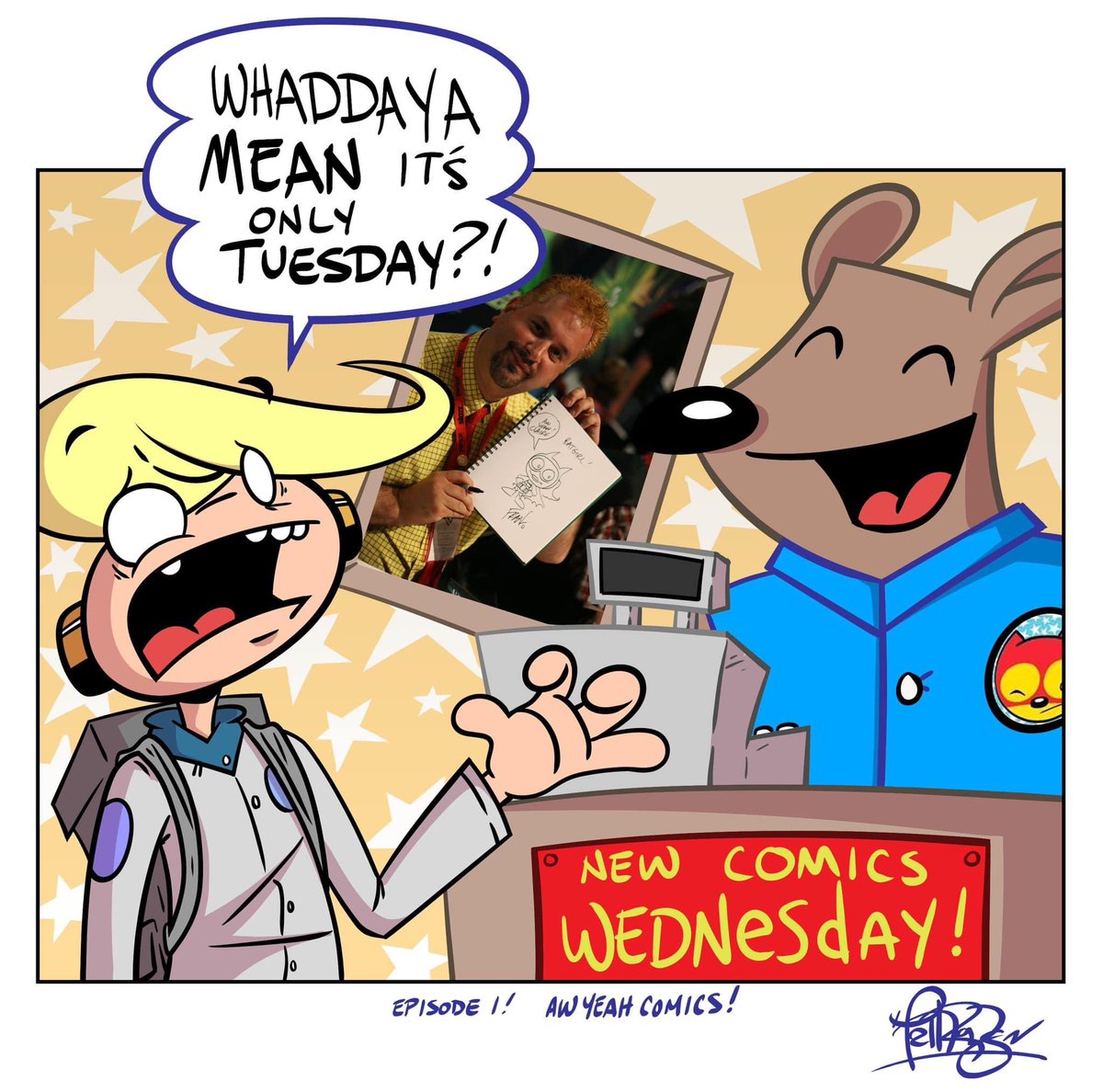 CartoonByNight's tweet photo. ICYMI
Our first episode is here!
https://t.co/2W3yDbzlaM
Our topic: Aw Yeah Comics/Art & Franco!
#cartoonist #cartoonistbynight #cartoonists #cartooning #art #artist #draw #sketch #drawing #sketching #drinkanddraw #awyeahcomics #artandfranco #hotlink https://t.co/TZeRXPJc7F