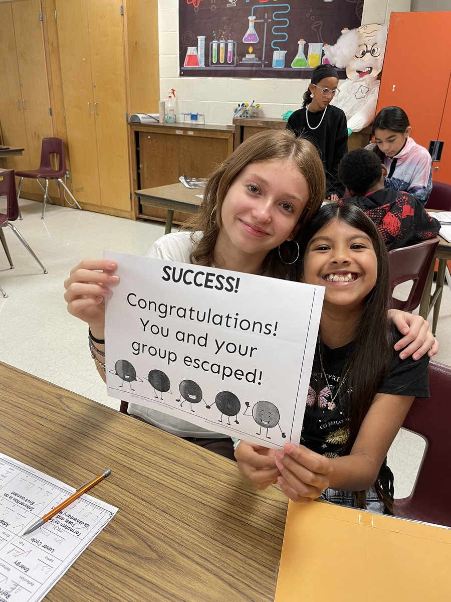 phultz's tweet photo. We had our last “escape room” review before our big science STAAR test tomorrow! Our fifth graders rocked the review and successfully escaped! We got this! 🥊 @NISDCarlosCoon https://t.co/i3BzlQmm1Z