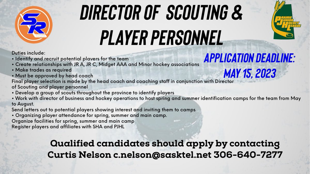 Two exciting positions are available for the 2023/2024 season.