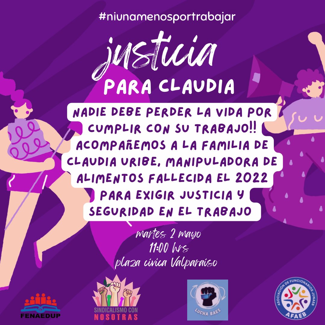 En el día de las trabajadoras y trabajadores, recordamos a quienes han pagado con sus vidas la precariedad laboral y el abuso público privado. 

✊🏼Mañana acompañemos a la familia de #claudiauribebecerra quien falleció por la negligencia criminal de su empleador #Alicopsa