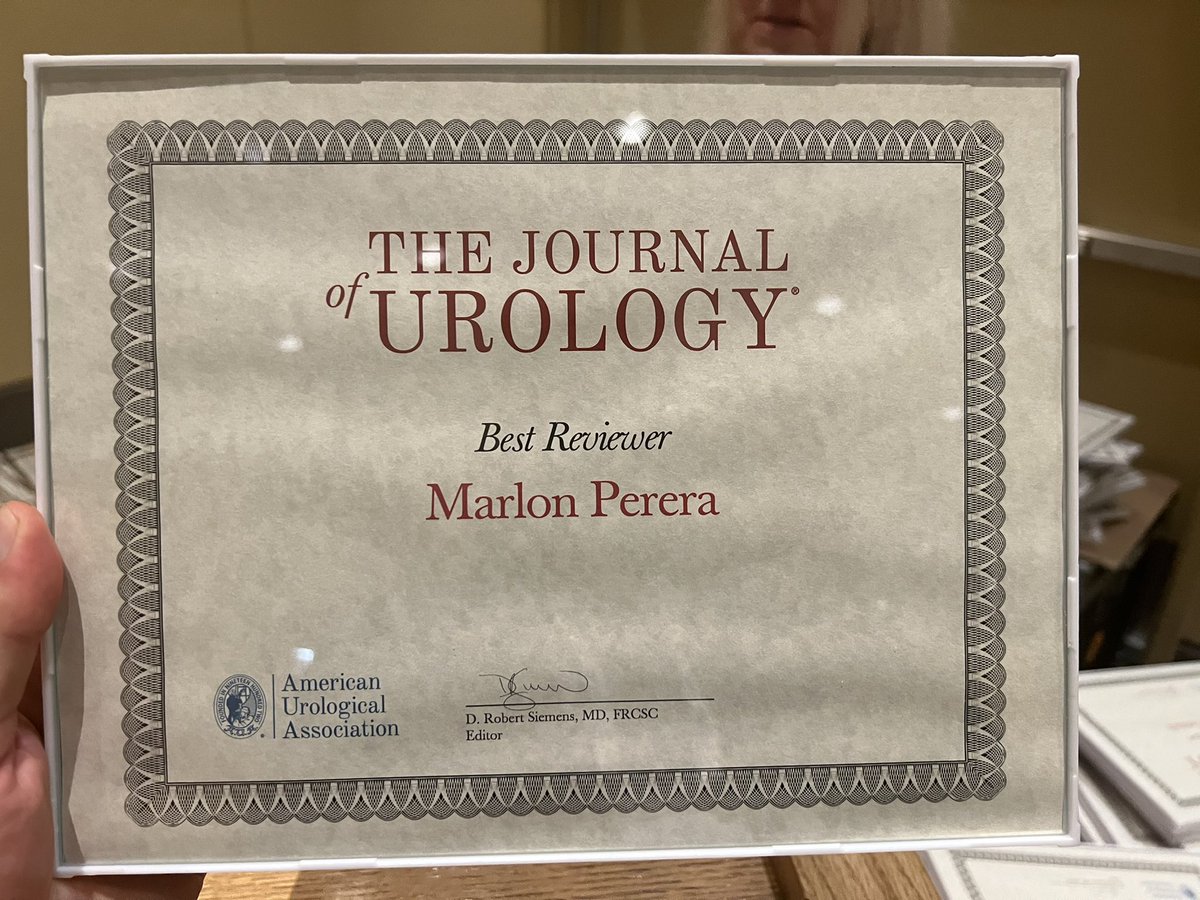 Being part of editorial team proud to see locals acknowledged for hard work internationally -Well done Aussies @drMPerera and Matt Roberts @JUrology award winners as Best Reviewers @USANZUrology #aua23