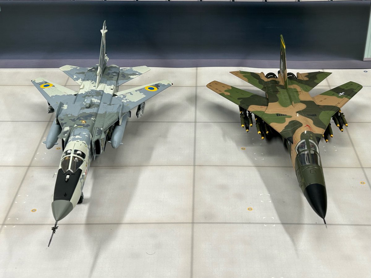 akabou_himawari's tweet photo. 似た者同士!?
#CALiBREWinGS #カリバーウイングス #SU24 #HOBBYMASTER #ホビーマスター #F111 https://t.co/72j2KancbS
