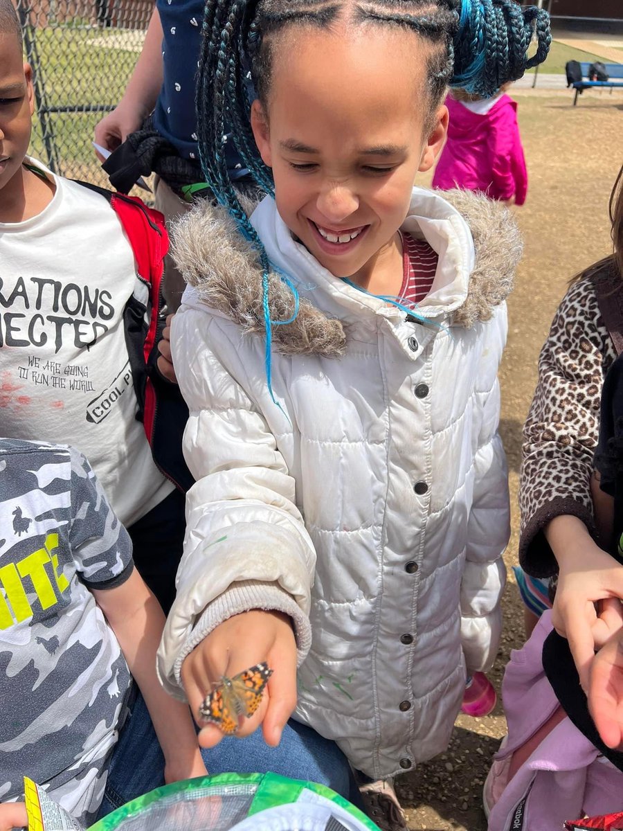 ChickasawElem's tweet photo. Mrs. Howard’s class celebrated learning about life cycles by releasing their butterflies. 🦋 
#ChickasawChampions #OBPride #TeamDCS https://t.co/j465qZW9iZ
