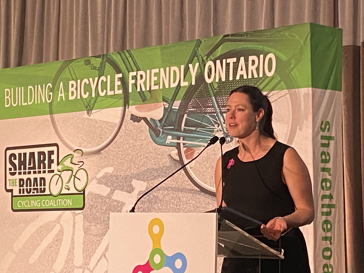 CyclePlanner's tweet photo. Congratulations to ⁦@City_of_Vaughan⁩ ‘s Dorothy Kowpak on receiving a Wheels of Change Award at the Ontario Bike Summit. ⁦@STRCycling⁩ #OBS2023 https://t.co/LK9ZOW6ERM