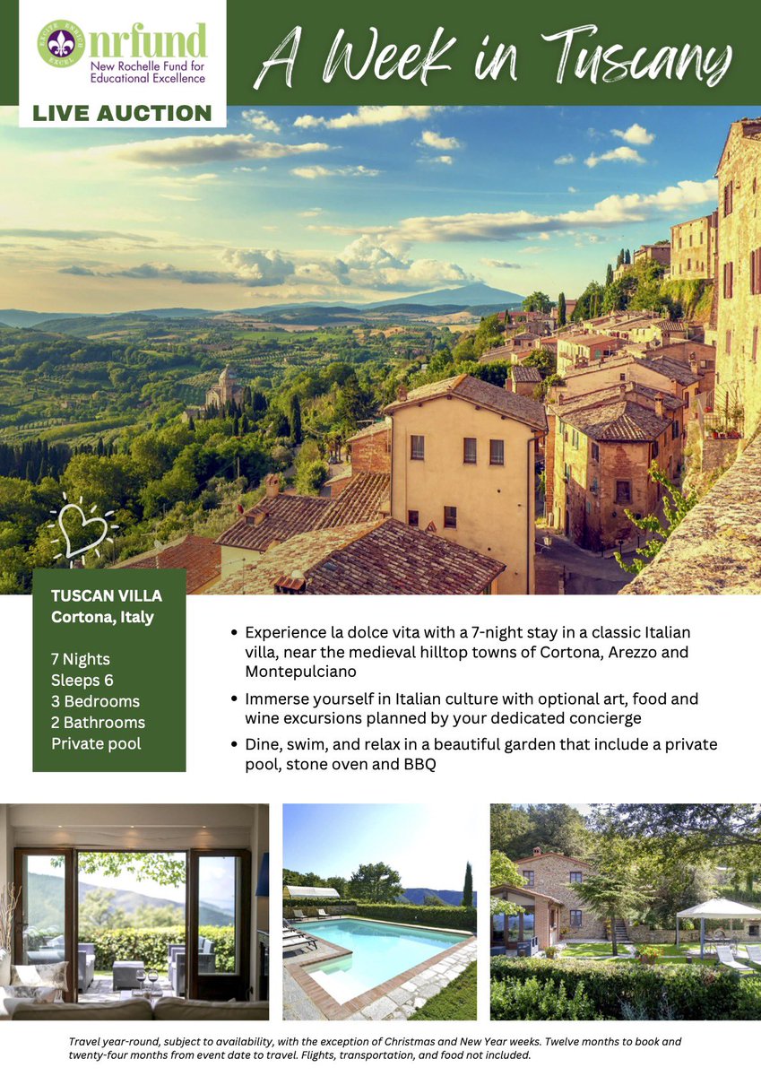 nredfund's tweet photo. A Week in Tuscany? French Farmhouse?  YES PLEASE!! Bid Wednesday at the NRFund Gala https://t.co/kj9BfT5QjH #wanderlust #thiscouldbeyou https://t.co/JJGm7tguLB