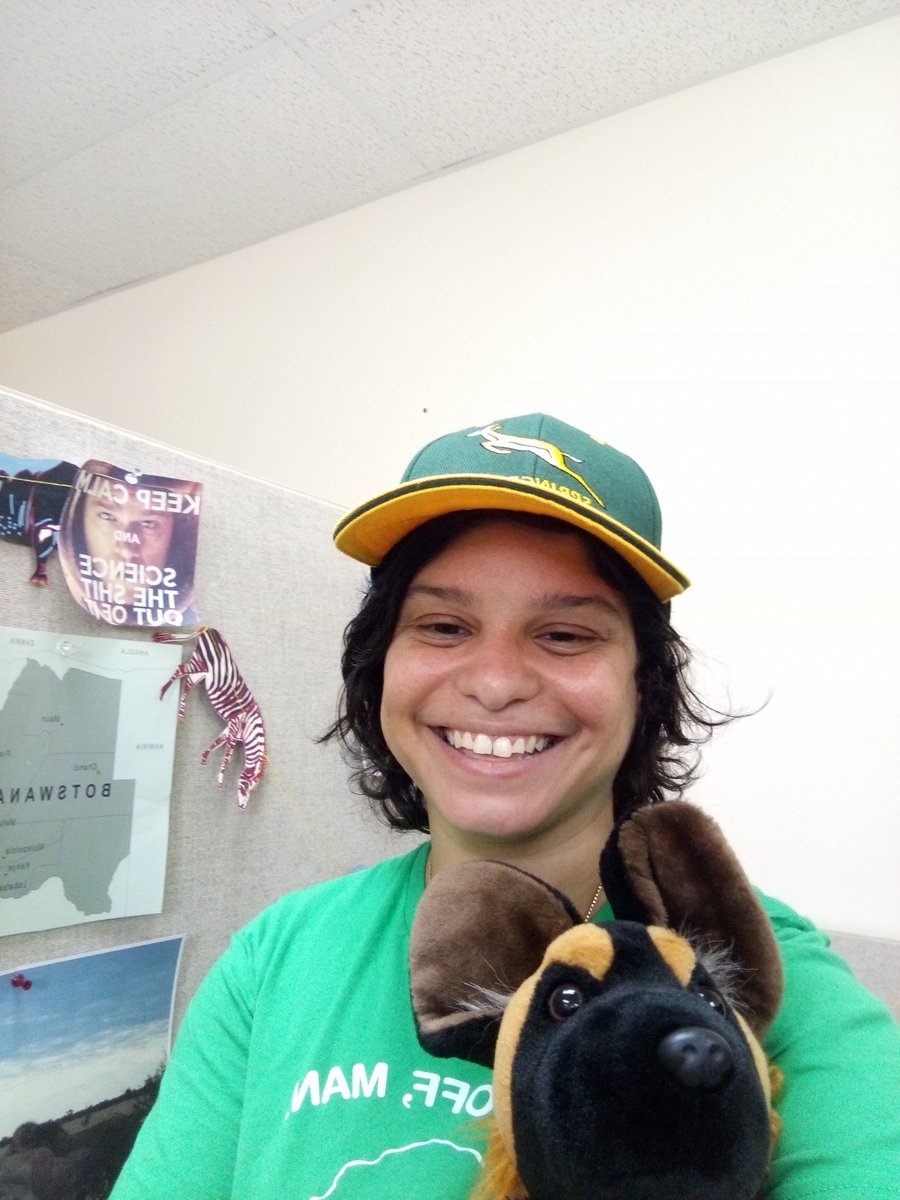 fleurygs's tweet image. I took these pics first day of my PhD in Fall 2022 (w/ my African wild dog photo bombing). Since then, I've gotten almost all coursework done, my committee together, and am going to Botswana this summer. One year down, one year closer to Dr. Fleury. #ScienceTwitter #BlackinSTEM