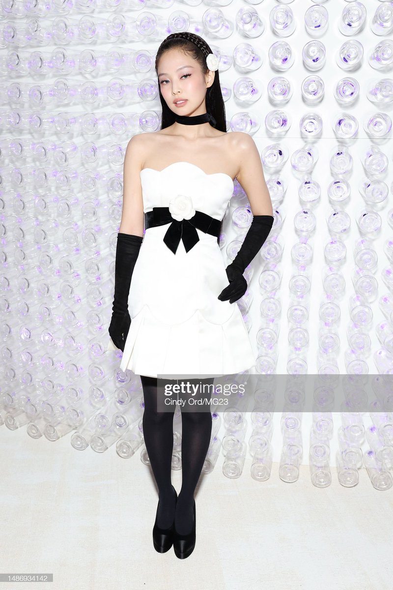 Jennie Kim of <a href="/BLACKPINK/">BLACKPINKOFFICIAL</a> poses inside #MetGala2023