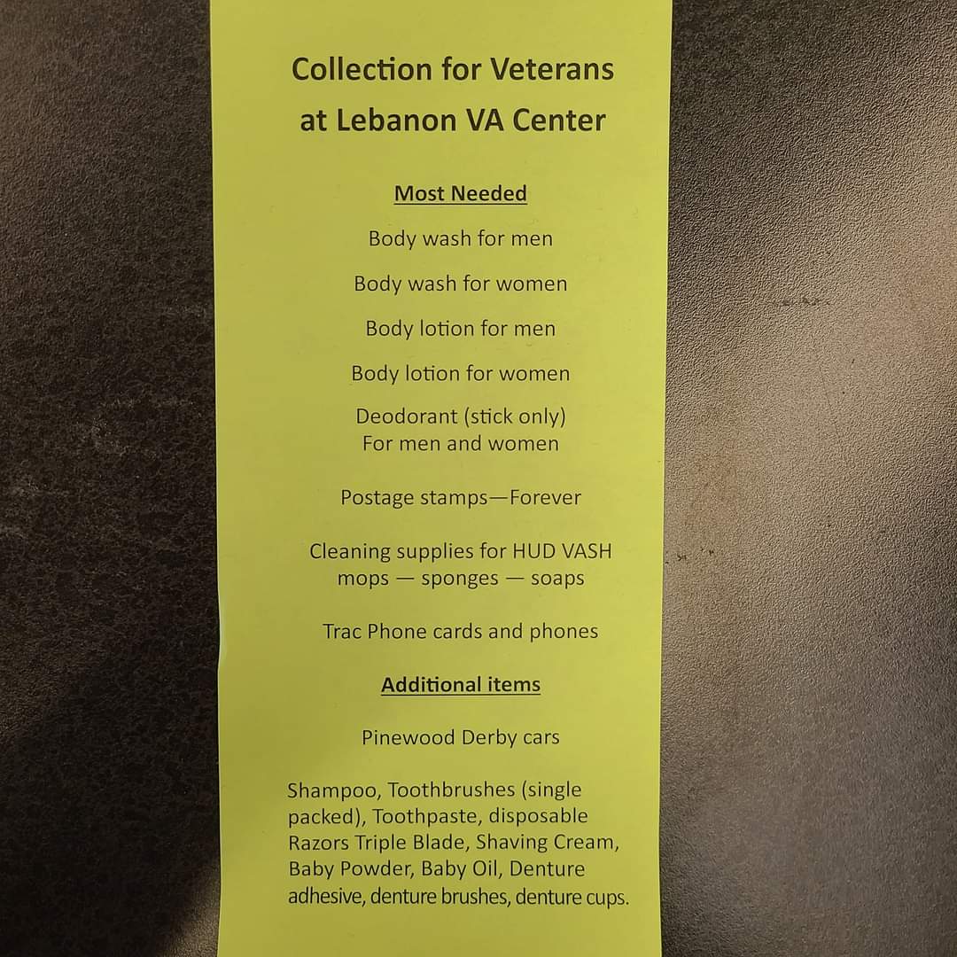NewberryHistory's tweet image. During the month of May, #redlandlibrary will collect items for the VA Medical Center in Lebanon. When you shop, pick up a few extra items on the list and drop them off at the library. Thank you!
