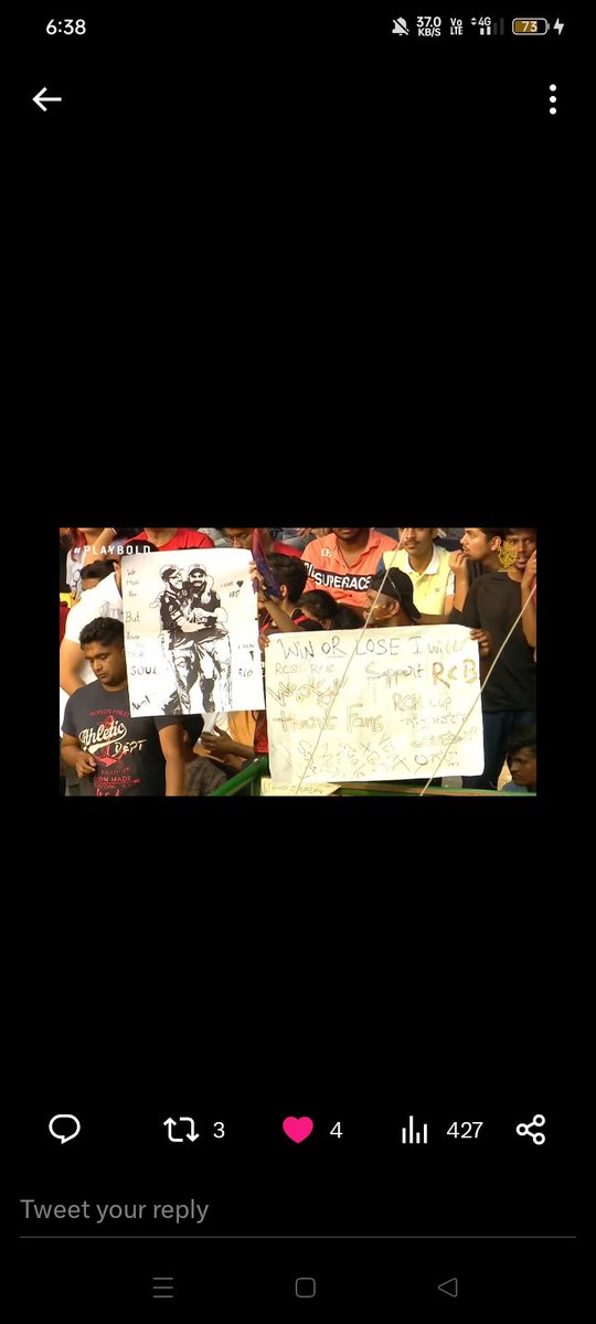 AmanKum488's tweet photo. हम तो फैन है #rcb के हारे या जीते हम तो #rcb के फैन थे है और रहेंगे।
@imVkohli  #ViratKohli 
#TATAIPL2023 @Gmaxi_32 
#RCBvLSG #rcbfans #RCBForever 
#FafDuPlessis @faf1307 @Wanindu49 https://t.co/3EdboLLO3p