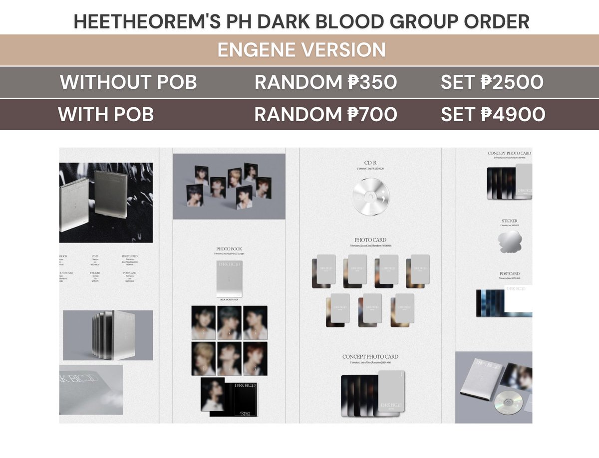 ꒰ #ProvenHeeTheorem GO꒱
Dark Blood PH Non Profit GO ⌗ ഒ ₊˚ ✦

BATCH 2: Pick if With/ Out POB
✅Long Installment (Late June)

🍥 Standard Version: Set or Random
🍥 Engene Version: Set or Random

💬 Reply if inch, 30 SLOTS to push thru
🤍 GForm Batch 2: tinyurl.com/HeeTheoremDBBa…