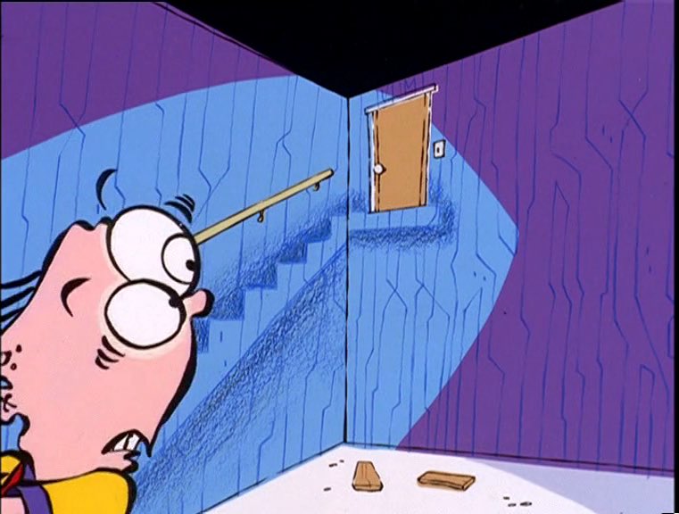Cause that shit was hilarious. Like, edd got grounded so his parents took the stairs. The image of the dust around where the stairs used to be gets me every god damn time.