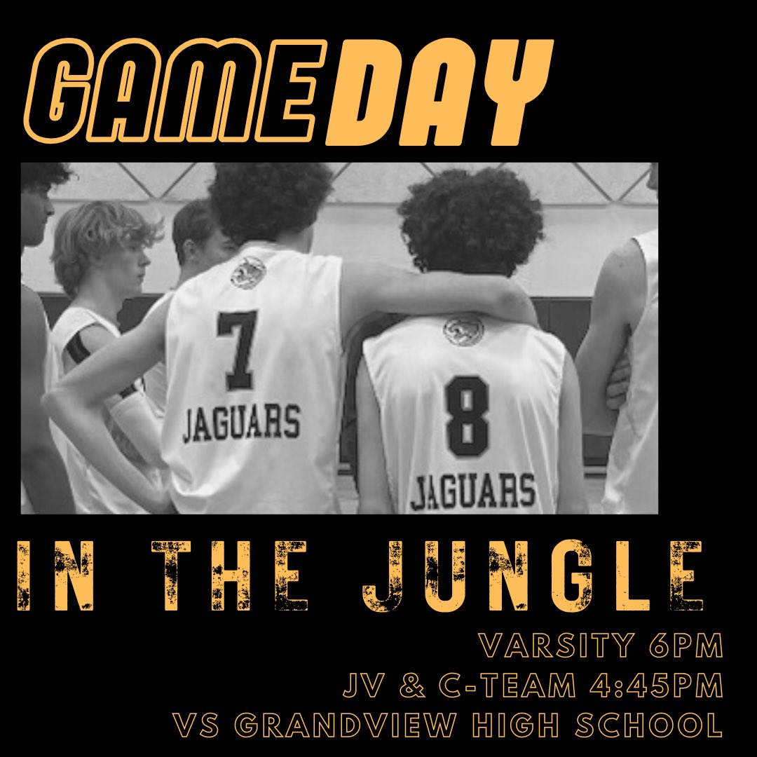 Final game of the season tomorrow night at home vs Grandview! 
Varsity 6pm
JV &amp; C Team 4:45pm
Let’s go JAGS!