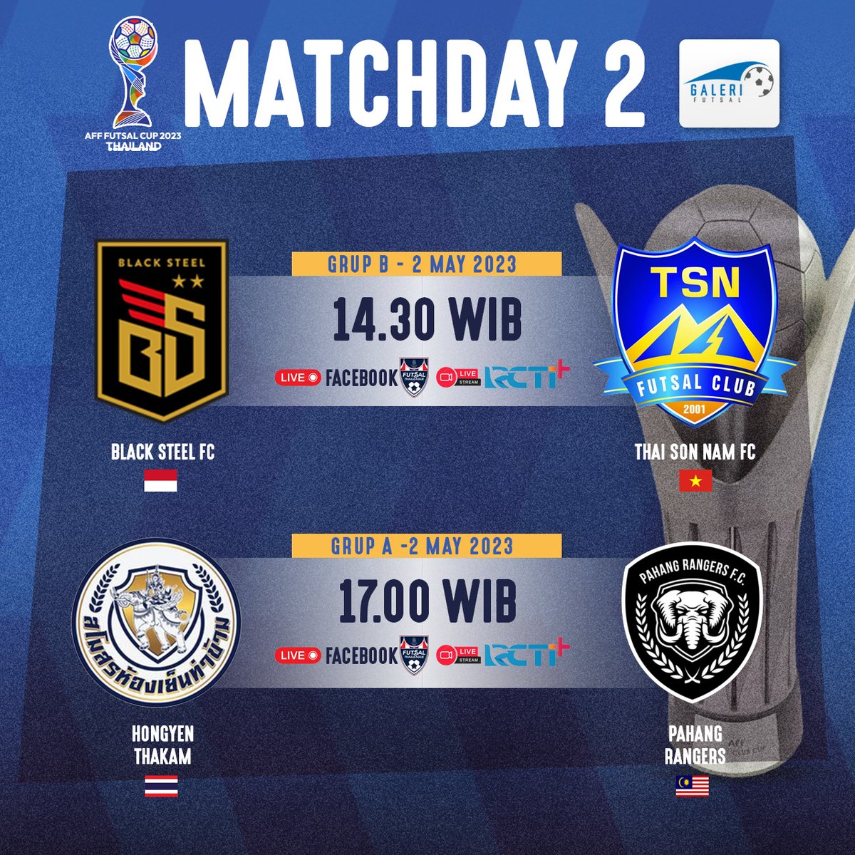 garagarabola_'s tweet photo. Penentuan juara grup‼️

Black Steel FC akan menghadapi wakil Vietnam, Thai Son Nam pada match kedua grup B.

Kemenangan jelas akan membawa tim asal Papua ini memuncaki klasemen grup.

Come on, Black Steel! 💥⚔️ https://t.co/BES7Ium8Yy